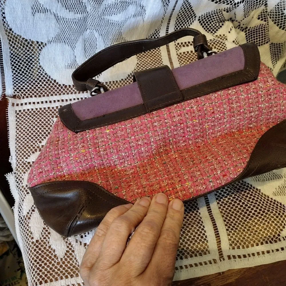 Unbranded leather and woven handbag